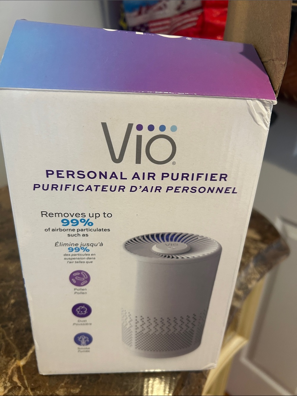 Vio Personal Air Purifier – Compact Portable Air Cleaner – With Original Box